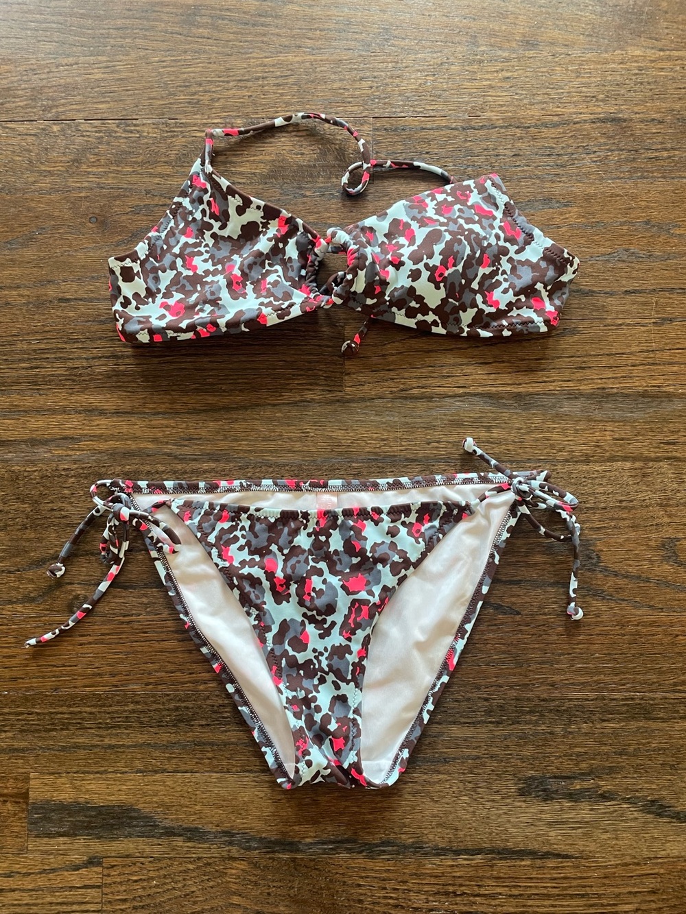 Victoria's Secret Brown & Pink Camo Bikini
